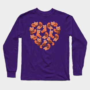 red panda heart Long Sleeve T-Shirt